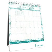 Collins Tara Desk Calendar Month To View 2024