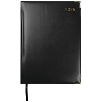 Collins Manager Appointment Diary, Week To View, Black, 2026