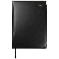 Collins Manager Diary Week To View Appointment Black 2027