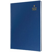 Collins A4 Desk Diary, Week To View, Blue, 2024