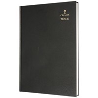 Collins Academic Diary Day Per Page A4 Black 2026-2027