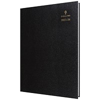 Collins A5 Academic Diary, Day Per Page, Black, 2025-2026