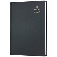Collins Academic Diary Day Per Page A5 Black 2026-2027