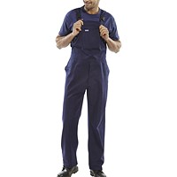 Beeswift Cotton Drill Bib & Brace, Navy Blue, 38