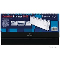 Collins Week To View 2026 Deskline Planner, 115x300mm