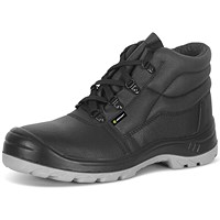 Beeswift 4 D-Ring Boots With Scuff Cap, Black, 4