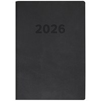 Collins Edge A5 Diary, Day Per Page, Charcoal, 2026