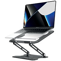 Contour Ergonomics Adjustable Metal Laptop Stand For Laptops Up To 17 Inches Black