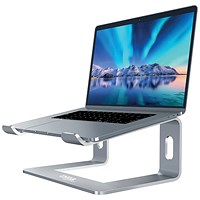 Contour Ergonomics Riser Style Laptop Stand For Laptops Up To 17 Inches Silver