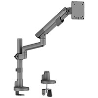 Contour Ergonomics Single Pole-Mounted Monitor Arm Space Grey