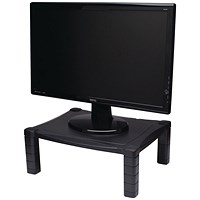 Contour Ergonomics Monitor Stand, Adjustable Height, Black