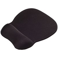 Contour Ergonomics Memory Foam Mouse Mat, With Wrist Rest, Black Contour Ergonomics Memory Foam Mouse Mat, With Wrist Rest, Black
