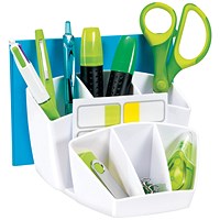 CEP Pro Gloss Desk Tidy, 7 Compartments, White CEP Pro Gloss Desk Tidy, 7 Compartments, White