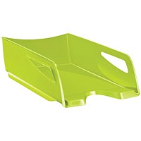 CEP Maxi Gloss Self-Stacking Letter Tray, Green