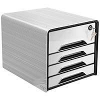 CEP Smoove 4 Drawer Set, Lockable Top Drawer, White