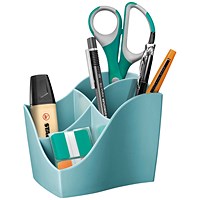 CEP Ellypse Xtra Strong Pencil Pot, 4 Compartments, Aqua