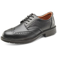 Beeswift S1 Ps Brogue Shoes, Black, 6
