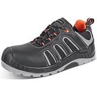 Beeswift S3 Non Metallic Trainers, Black & Orange, 12