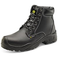 Beeswift 6 Eyelet Pur S3 Boots, Black, 4