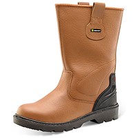 Beeswift Premium Rigger Boots, Tan, 9 Beeswift Premium Rigger Boots, Tan, 9