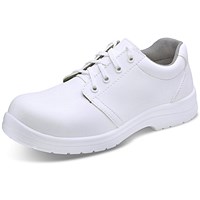 Beeswift Micro-Fibre Tie S2 Shoes, White, 6.5