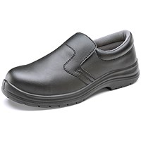 Beeswift Micro-Fibre Slip On S2 Shoes, Black, 11 Beeswift Micro-Fibre Slip On S2 Shoes, Black, 11