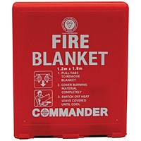 Commander Fire Blanket Fibreglass Fabric 1.8mx1.8m