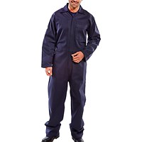 Beeswift Fire Retardant Boilersuit, Navy Blue, 48 Beeswift Fire Retardant Boilersuit, Navy Blue, 48