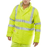 Beeswift Fire Retardant Anti-Static Padded Jacket, Saturn Yellow, Large