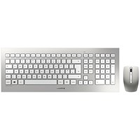 Cherry DW 8000 Ultra Flat Keyboard and Mouse Set, Wireless, Silver