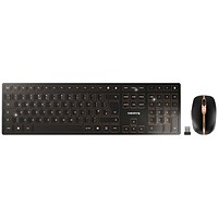 Cherry DW 9100 Slim Keyboard and Mouse Set, Wireless, Black/Bronze