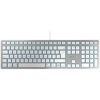 Cherry KC 6000C Slim Wired Keyboard for MAC USB QWERTY UK Silver/White
