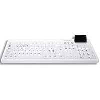 Cherry AKC8200 Hygiene Keyboard with Integrated Smartcard Reader, Wired, White