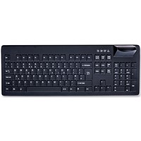 Cherry AKC8200 Hygiene Keyboard with Integrated Smartcard Reader, Wired, Black