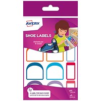 Avery Shoe Labels x8 Labels 15x30mm And x16 Labels 30x30mm White (Pack 24) - CHAUS12.UK