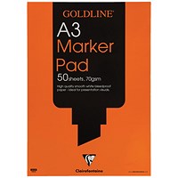 Goldline Marker Pad, A3, Bleedproof, 70gsm, 50 Sheets