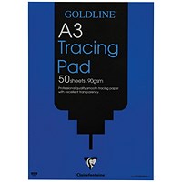 Goldline Professional Tracing Pad, A3, 90gsm, 50 Sheets