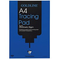 Goldline Professional Tracing Pad, A4, 90gsm, 50 Sheets