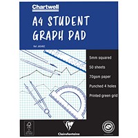 Chartwell Graph Pad, A4, 5mm Quadrille, 50 Sheets