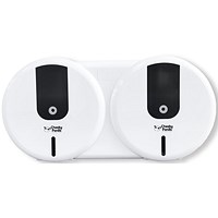 Cheeky Panda Pro Easy Flow Twin Mini Jumbo Dispenser White NJ-HGJ-A11