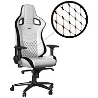 Noblechairs Epic Gaming Chair, Faux Leather, White & Black