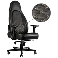 Noblechairs ICON Gaming Chair, Black & Gold