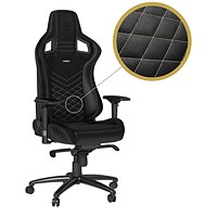 Noblechairs Epic Gaming Chair, Faux Leather, Black & Gold