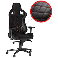 Noblechairs Epic Gaming Chair, Faux Leather, Black & Red