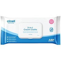 Clinell Contiplan 3-in-1 Continence Care Cloths (Pack of 25) CON25
