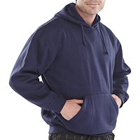 Beeswift Hooded Sweatshirt, Navy Blue, XL