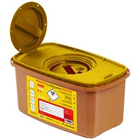 Woodsafe Sharps Bin Lid And Screw Fit Cap, 6 Litre