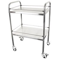 Click Medical Two Tier Stainless Steel Medical Trolley