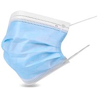 Beeswift Type II 3-Ply Surgical Mask, Blue, Pack of 50