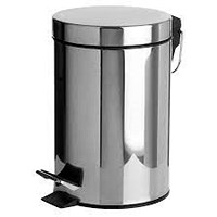 Click Medical Stainless Steel Pedal Bin, 12 Litre, Silver